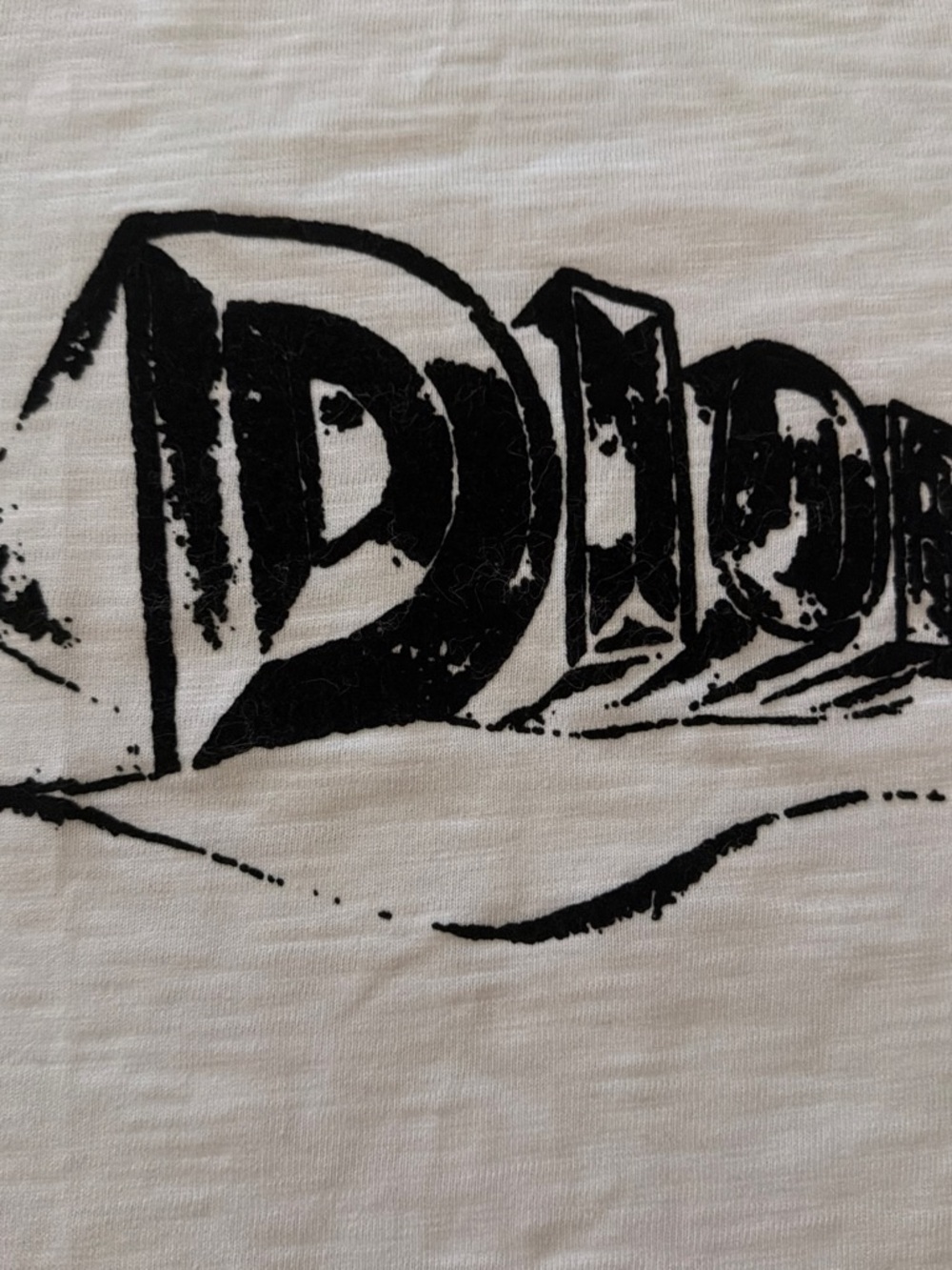 Dior Off-White Tee with Black Graphic Logo - Picture 3 of 6
